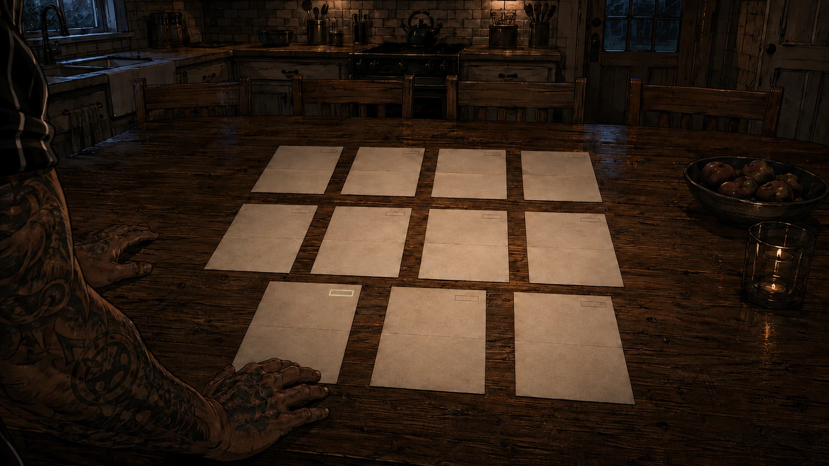A kitchen table covered in identical letters from eleven different houses. No letterhead, no signature, one date.