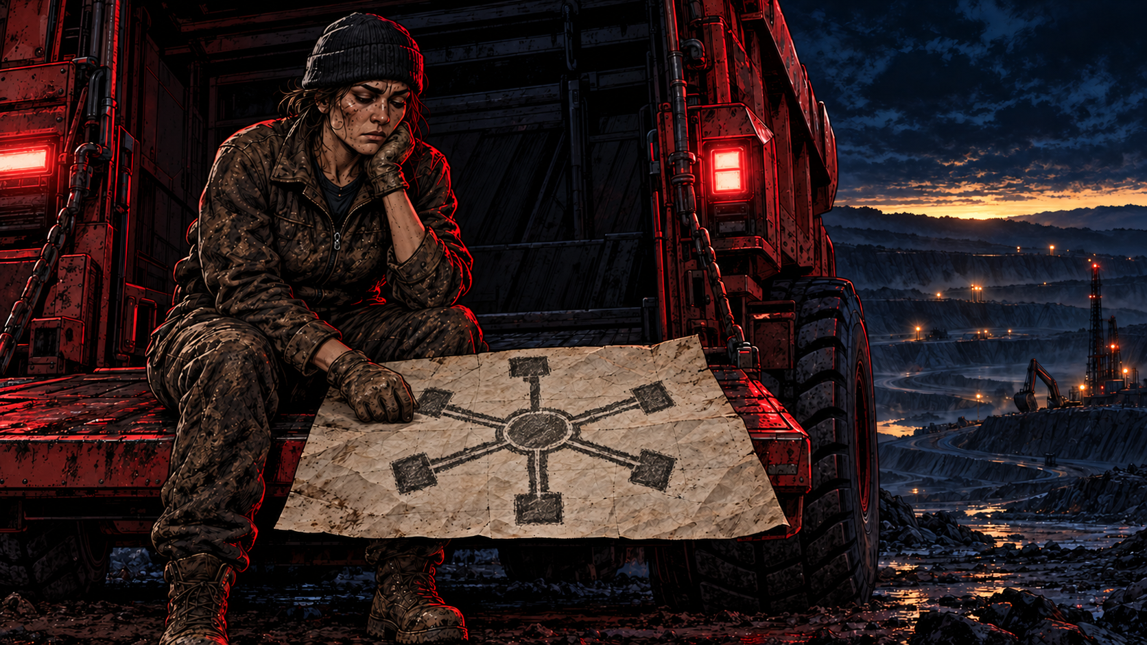 Shh alone at the tailgate afterward, laying out a hand-drawn chart of the six corridors on butcher paper.